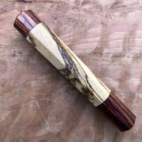 Custom Japanese Knife handle (wa handle) for 165-210mm - Zebrawood and cocobolo