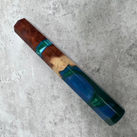 Custom Japanese Knife handle (wa handle) for 210 mm - Aussie burl hybrid