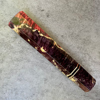 Custom Japanese Knife handle (wa handle) for 240mm - Black and red dyed box elder and copper