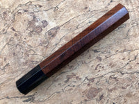 Custom Japanese Knife handle (wa handle) for 240mm - Curly Siamese Rosewood and Buffalo horn