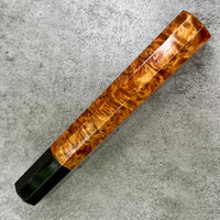 Custom Japanese Knife handle (wa handle) for 240mm - Amazing Amboyna Burl and buffalo horn