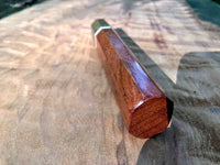 Custom Japanese Knife Handle (Wa Handle) - Bubinga and Curly Mango