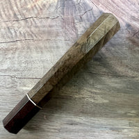 Custom Japanese Knife handle (wa handle) for 165-210mm - Canxan negro burl and rosewoods