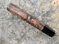 Custom Japanese Knife handle (wa handle) for 165-210 - Spalted Walnut and horn
