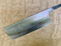 Takashi Saji Rainbow Ao 2 Damascus Nakiri - blade only