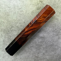 Custom Japanese Knife handle (wa handle) for 165-210 mm - Dark desert ironwood and horn