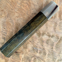 Custom Japanese Knife handle (wa handle) for 240mm - Brazilian Blackheart and blonde horn