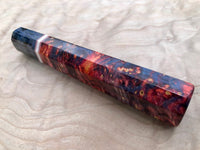 Custom Japanese Knife Handle (Wa Handle) - Dyed Box Elder burl