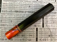 Custom Japanese Knife handle (wa handle) for 165-210mm - Ebony and fire