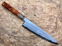 Custom Tetsujin Metal Flow Blue #2 Gyuto 240mm - Amboyna Burl