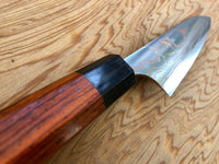 Custom Yu Kurosaki Houou Rainbow Colored Damascus VG10 Petty 120mm - Cocobolo and Horn