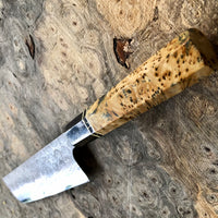 Custom Hatsukokoro Inazuma Aogami Super Nakiri 165mm - Yellow Cedar Burl