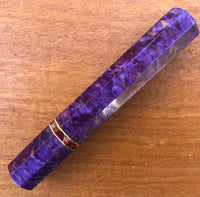 Custom Japanese Knife handle (wa handle) for 165-210mm : Violet dyed Karelian birch