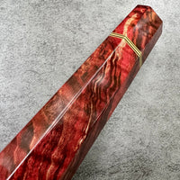 Custom Japanese Knife handle (wa handle) for 240mm - dyed oak burl