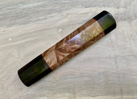 Custom Japanese Knife handle (wa handle) - Maple burl and African Blackwood