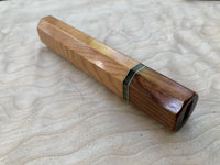 Custom Japanese Knife Handle (Wa Handle) - Curly Cherry and Yucatán Rosewood
