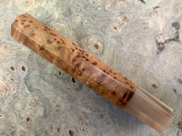 Custom Japanese Knife handle (wa handle) for 165-210 - Thuya Burl and Blonde horn