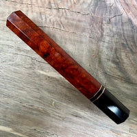 Custom Japanese Knife handle (wa handle) for 240mm - Bloodwood burl and Gabon ebony