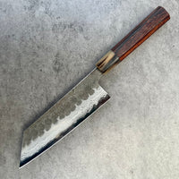Custom Hatsukokoro Inazuma Aogami Super Bunka 175 mm - Cocobolo and horn