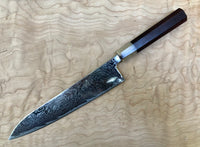 Custom Tsunehisa Nami AUS10 Damascus Gyuto 240 mm - Rosewood and horn