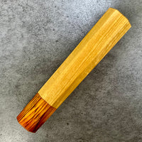 Custom Japanese Knife handle (wa handle) for 240mm - Ceylon Satinwood and Cocobolo