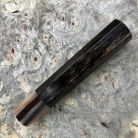 Custom Japanese Knife Handle - Royal Ebony and marbled horn