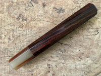 Custom Japanese Knife handle (wa handle) for 240mm - Cocobolo and marbled horn