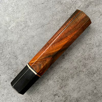 Custom Japanese Knife handle (wa handle) for 165-210mm: Curly Siamese Rosewood