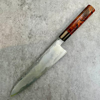 Custom Hunter Valley Blade hand rubbed San Mai 1095 Gyuto 210 mm - Desert ironwood burl