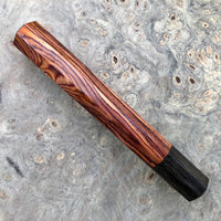 Custom Japanese Knife handle (wa handle) for 240mm - Cocobolo and ebony