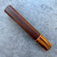 Custom Japanese Knife handle (wa handle) for 165-210mm : Brazilian ebony and desert ironwood