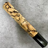 Custom Japanese Knife handle (wa handle) for 210mm - Spalted Tamarind and horn
