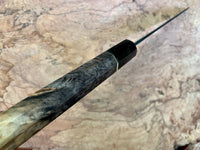Custom Sugi Fujiwara Shirogami 1 Gyuto 210 - Buckeye Burl