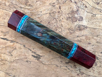 Custom Japanese Knife handle (wa handle) for 165-210mm - Dyed maple with endcap