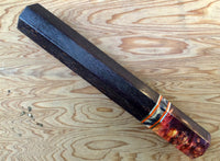 Custom Japanese Knife handle (wa handle) for 240mm - purple dyed oak