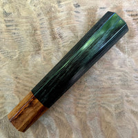 Custom Japanese Knife handle (wa handle) for 165-210mm - 2000 year old bog oak and rosewood