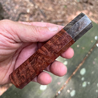 Custom Japanese Knife handle (wa handle) for 165-210 mm - Sequoia burl and buckeye