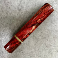 Custom Japanese Knife handle (wa handle) for 240mm - dyed oak burl