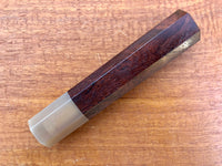 Custom Japanese Knife handle (wa handle) for 165-210mm : Dark Honduran Rosewood and Horn