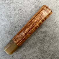 Custom Japanese Knife handle (wa handle) for 240 mm: Tasmanian Blackwood and blonde horn