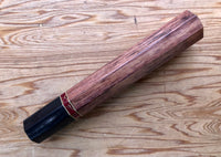 Custom Japanese Knife handle (wa handle) for 165-210mm - Honduran Rosewood with stone and horn