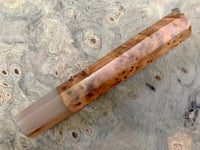 Custom Japanese Knife handle (wa handle) for 165-210 - Thuya Burl and Blonde horn