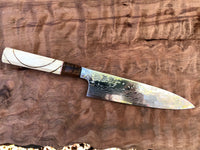 Custom Sukenari Damascus ZPD189 Gyuto 210mm with mammoth tusk