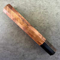 Custom Japanese Knife handle (wa handle) for 240mm - Honduran Rosewood Burl and horn
