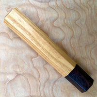 Custom Japanese Knife handle (wa handle) for 240mm - American chestnut and African Blackwood