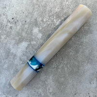 Custom Japanese Knife handle (wa handle) for 165-210mm : Blue pearl and Frost bite