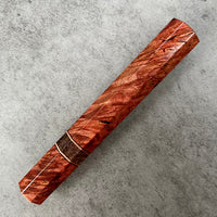 Custom Japanese Knife handle (wa handle) for 240 mm: Maple Burl and copper