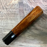 Custom Japanese Knife handle (wa handle) for 165-210mm - Desert Ironwood and horn