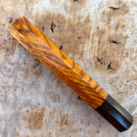 Custom Japanese Knife handle (wa handle) for 165-210mm - Cocobolo and African Blackwood