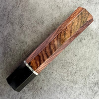 Custom Japanese Knife handle (wa handle) for 165-210mm : Cocobolo with vintage Catalin poker chip